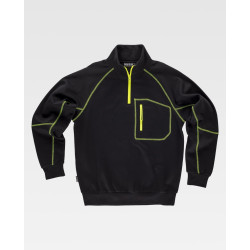 Sudadera de trabajo WORKTEAM C9800 con costuras combinadas