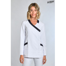 Chaqueta sanitaria cruzada de manga larga para mujer DYNEKE 8827